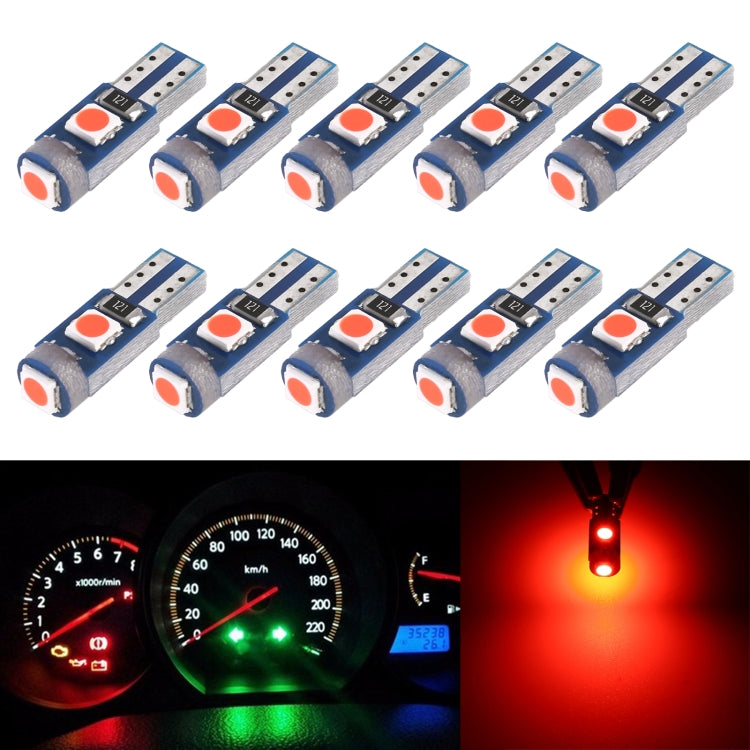 10 in 1 Car T5 0.2W DC12V Instrument Panel LED Decorative Light