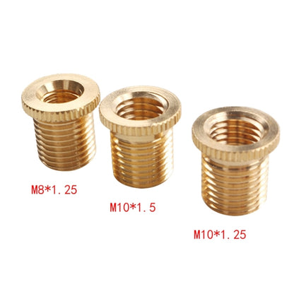 Brass thread adapter nuts set with M8x1.25, M10x1.5, and M10x1.25 sizes