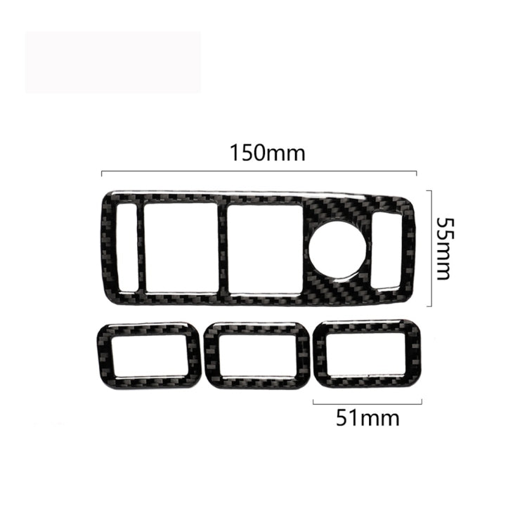 Window lift panel sticker dimensions: 150 mm long, 55 mm high, 51 mm wide set