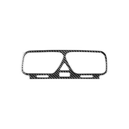 Carbon fiber-look center air vent frame trim, two-piece with hazard triangle cutout