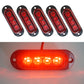 5-pack LED side marker indicator lights with red illumination, black oval housings
