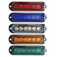 5-pack 6-LED side marker lights, mixed lenses (red, blue, white, amber, green), metal bases