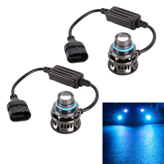 9005 LED headlight bulb pair with wiring harness and controller box