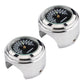 2 PCS Motorcycle 22-25mm Handlebar Thermometer, Thermometer (Black), Thermometer (White)