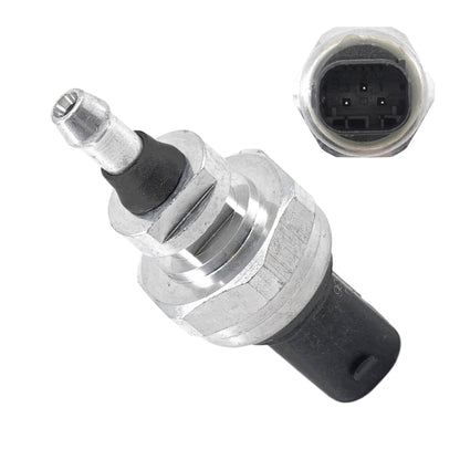 Exhaust air pressure sensor with electrical connector, metal body and black seal