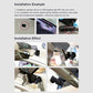 Hidden car dash camera installation example showing compact bracket near rear-view mirror