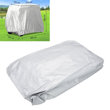 Golf Cart Sunscreen Rainproof Heat Insulation All Seasons Universal Dust Cover, Silver