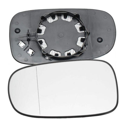 Right-side wide-angle rearview mirror glass with black backing plate