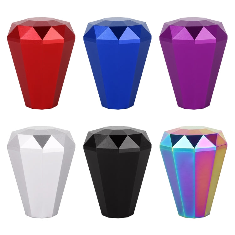 Universal Car Diamond Shape Metal Gear Shift Knob, Purple, Red, Black, Blue