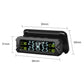 Solar TPMS sensor display unit showing tire pressure in bar with icons