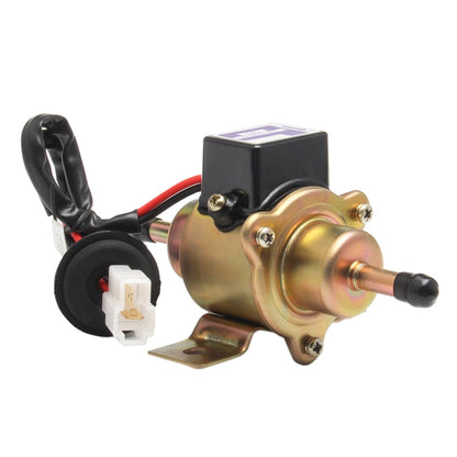 Gold electric fuel pump with wiring harness and black electrical connector