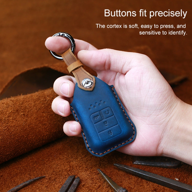 For Honda Car Cowhide Leather Key Protective Cover Key Case, Two Keys Version, For Honda, Two Keys Version