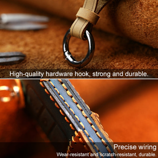 For Volkswagen Car Cowhide Leather Key Protective Cover Key Case, A Version, For Volkswagen, A Version