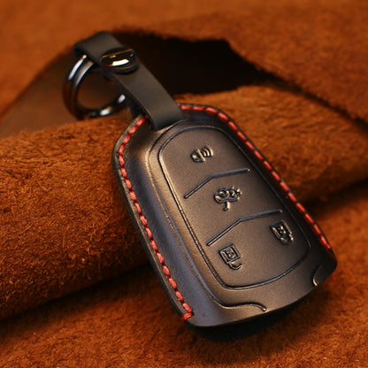 For Cadillac Car Cowhide Leather Key Protective Cover Key Case, Four Keys Version, For Cadillac, Four Keys Version