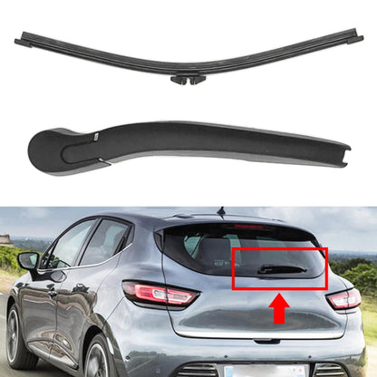 Rear windshield wiper blade and arm assembly, dark gray