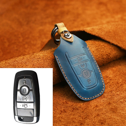 For Ford Car Cowhide Leather Key Protective Cover Key Case, Four Keys Version, For Ford, Four Keys Version