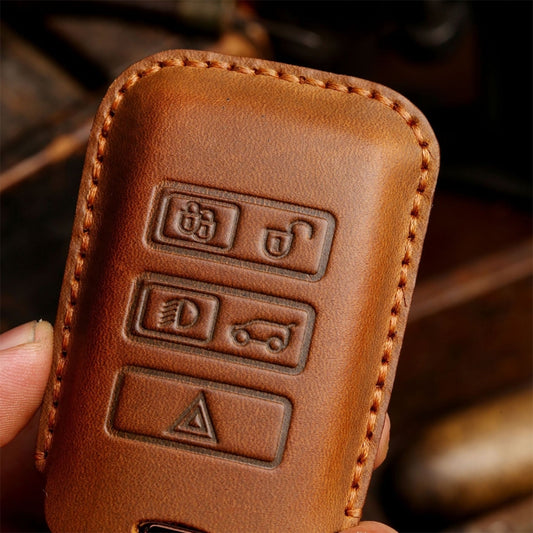 For Land Rover Car Cowhide Leather Key Protective Cover Key Case, For Land Rover