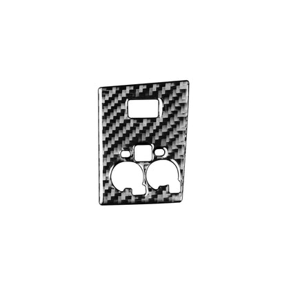 Carbon fiber sport mode panel B sticker, square with cutouts, black and white weave