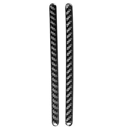 Pair of carbon fiber-look door decorative stickers, long oval strips, black and gray