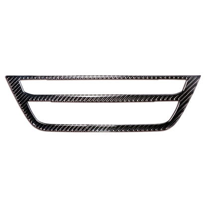 Carbon fiber style AC control panel trim sticker, black woven pattern, for dashboard vents