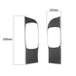 Carbon fiber window lift panel trim sticker, left-side shape with switch cutout