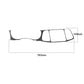 Carbon fiber-style center dash trim sticker panel, left-side fit, size marked