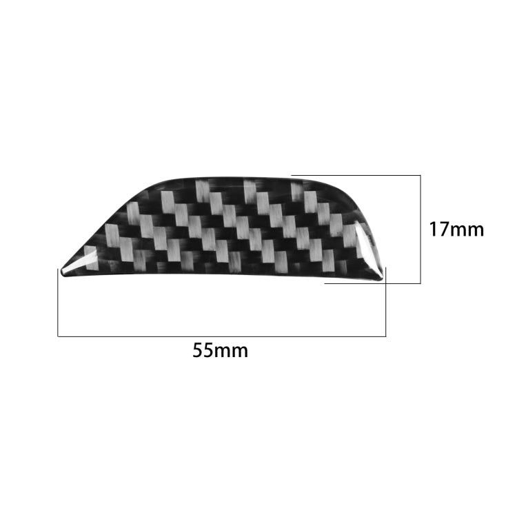 Carbon fiber weave trim, 55mm x 17mm, curved black-gray storage button sticker