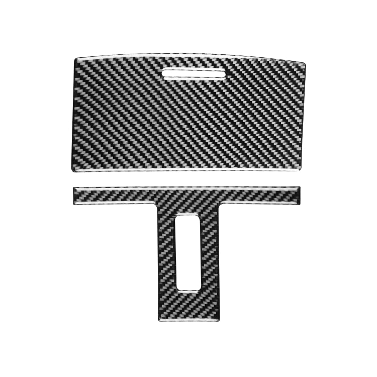 Carbon fiber style reading light panel sticker set with T-shaped cutout and centered tab