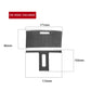 Carbon fiber style reading light panel sticker with measurements and T-shaped center opening