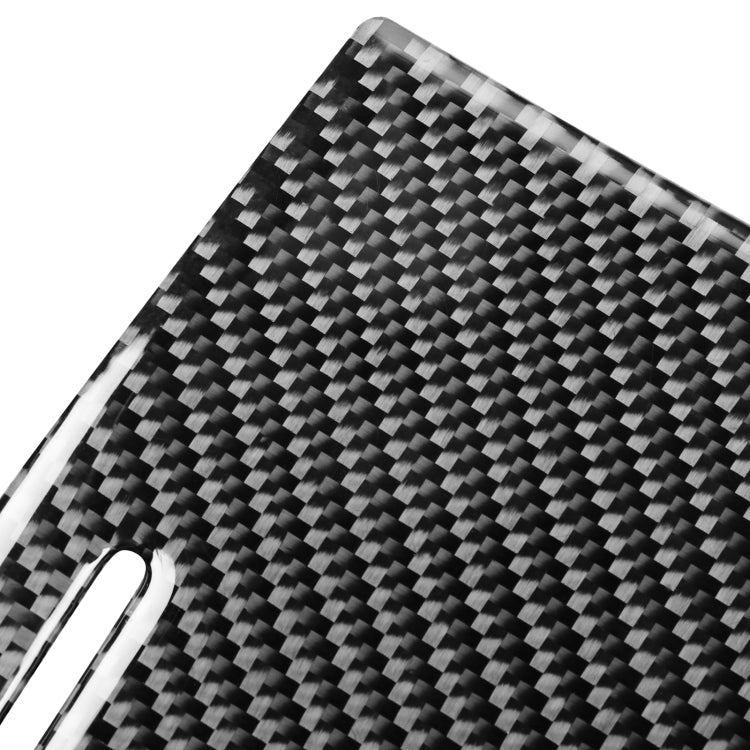 Carbon fiber style dashboard light panel sticker with glossy pattern and small side opening