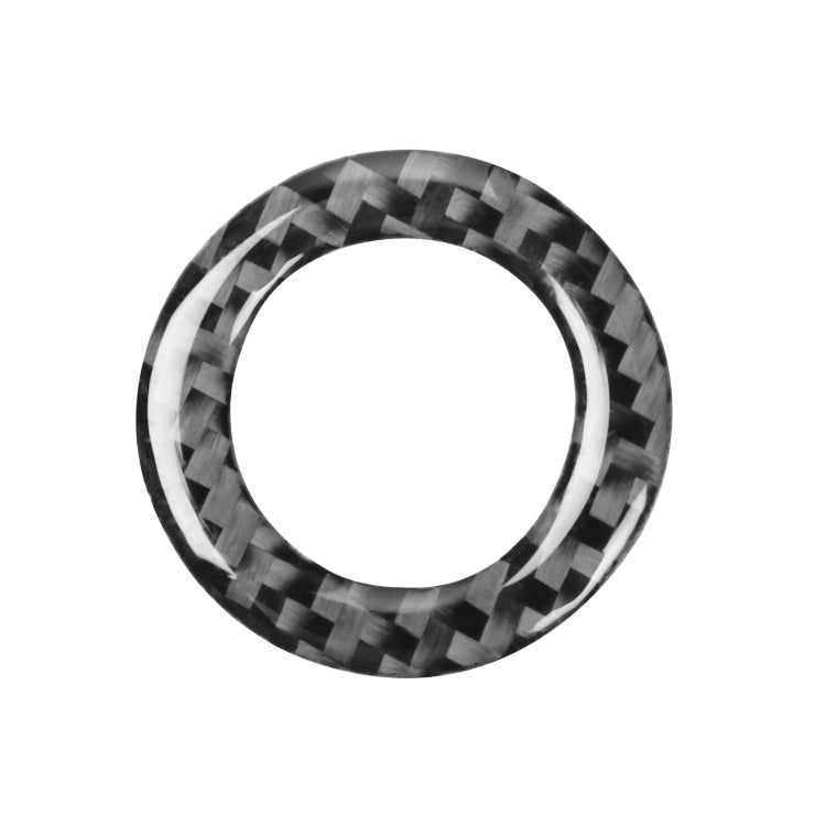 Carbon fiber ignition switch inside trim sticker, black and gray circular ring