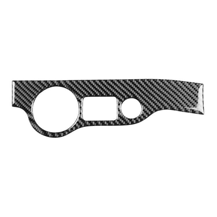 Carbon fiber patterned headlight switch panel decorative sticker with three cutouts