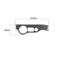 Carbon fiber headlight switch panel sticker, sized 255 mm by 76 mm, with cutouts