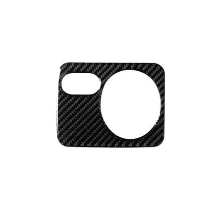 Carbon fiber headlight switch panel decorative sticker with cutout for control button