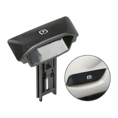Mercedes-Benz parking brake release lever, black plastic with P icon button