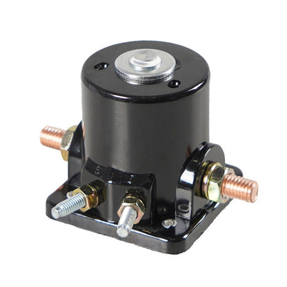 Marine outboard starter solenoid relay with mounting base and copper terminals