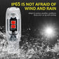 Red LED car clearance light bulb with clear lens and black base