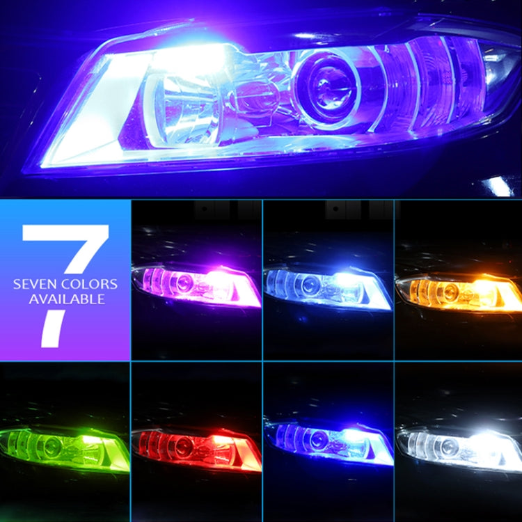 Multicolor LED car clearance lights glowing blue, purple, green, and amber