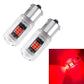 Pair of LED 1156 turn signal bulbs with red LED chips