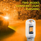 Single clear LED car brake light bulb with metal base and orange/amber LED array