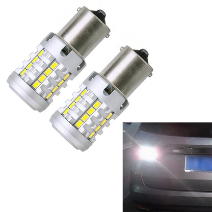 1156 LED turn signal bulb pair with aluminum housing and multi-LED light bars