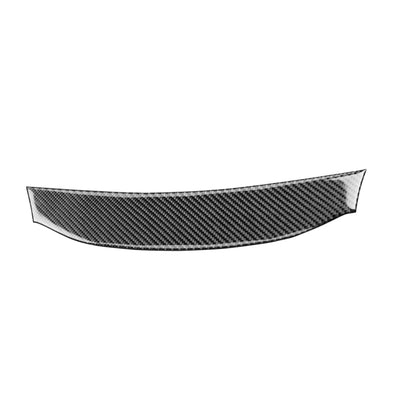 Carbon fiber patterned navigation system cover sticker, curved strip with dark gray weave.