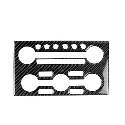 Carbon fiber instrument control panel decal with white cutout circles and slots