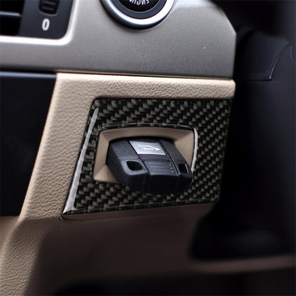 Carbon Fiber Car Right Driving Ignition Switch Decorative Sticker for BMW E90 / E92 2005-2012, Right Driving Ignition Switch