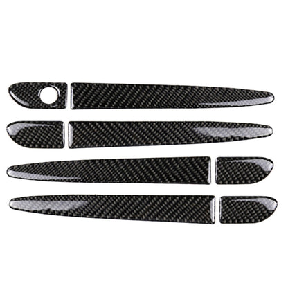 Carbon fiber outside door handle trim set, right side, no smart hole, 4-piece set