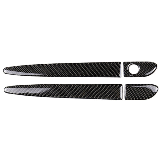 One Set Car Carbon Fiber Outside Door Handle without Smart Hole Decorative Sticker for Mazda CX-5 2017-2018, Left Drive, Outside Door Handle without Smart Hole, Left Drive