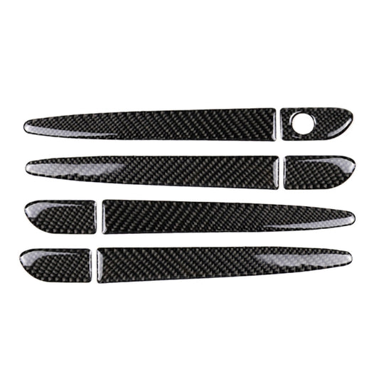 One Set Car Carbon Fiber Outside Door Handle without Smart Hole Decorative Sticker for Mazda CX-5 2017-2018, Left Drive, Outside Door Handle without Smart Hole, Left Drive
