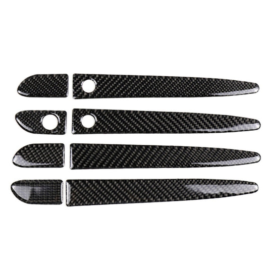 One Set Car Carbon Fiber Outside Door Handle with Smart Hole Decorative Sticker for Mazda CX-5 2017-2018, Right Drive, Outside Door Handle with Smart, Right Drive