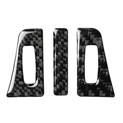 Car air outlet decorative stickers, black carbon-fiber pattern, left and right pieces