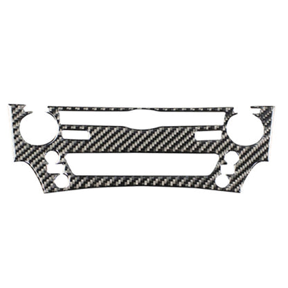 Carbon fiber patterned CD panel decorative sticker, black weave with cutout holes